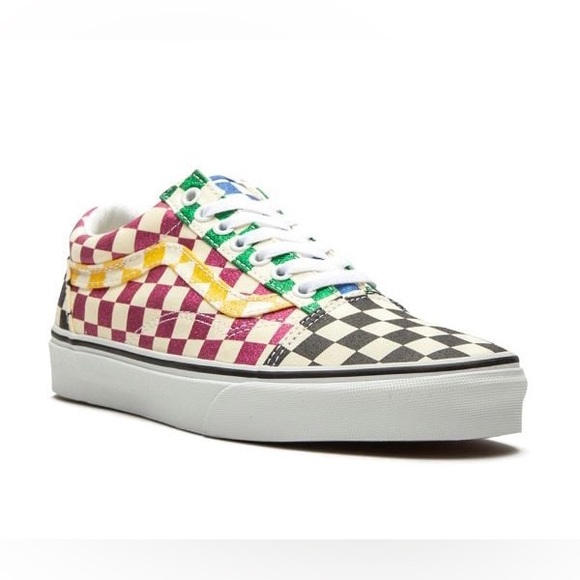 EUC Men’s Size 6/Women’s Size 7.5 Vans Old Skool Shoes Checkerboard Multicolor - Picture 3 of 12